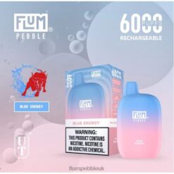 Flum Pebble Flavors 8JBJ212 Blue Energy - FLUM PEBBLES 6000 PUFFS