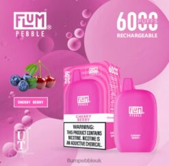 Flum Pebble Flavors 8JBJ220 Cherry Berry - FLUM PEBBLES 6000 PUFFS