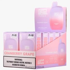 Flum Pebble Flavors 8JBJ228 Cranberry Grape - FLUM PEBBLES 6000 PUFFS 10 PACKS