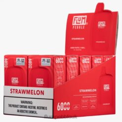 Flum Pebble Near Me 8JBJ277 Strawmelon - FLUM PEBBLES 6000 PUFFS 10 PACKS