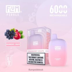 Flum Pebble Vape 8JBJ227 Cranberry Grape - FLUM PEBBLES 6000 PUFFS