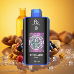 Black Ice Fumot Tornado 25000 Puffs Disposable Vape HD Screen Type-C Charging Port