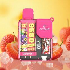 Strawberry Ice Aivono AIM-TANK 9500 Puffs 18ml E-liquid