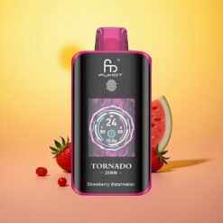 Strawberry Watermelon Fumot Tornado 25000 Puffs 700mAh Rechargeable Battery HD Screen